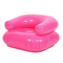 Portable Inflatable Chair - Waterproof PVC, Quick-Inflate Air Valve, Kids And Adults Pool Beach Camping Chair, Pink