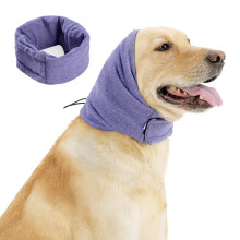 Soothing Earmuffs For Dogs Set Of 3, Adjustable Self-Adhesive Tape, Easy-To-Clean Headgear, Size L Purple