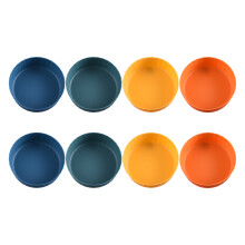 8pcs round food trays for desserts cakes multipurpose small dishes