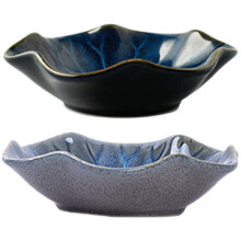 2pcs patterned seasoning dish for sweet sauce, ideal for restaurant use
