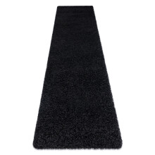 Carpet, Runner SOFFI shaggy 5cm black - for the kitchen, corridor & hallway 60x300 cm