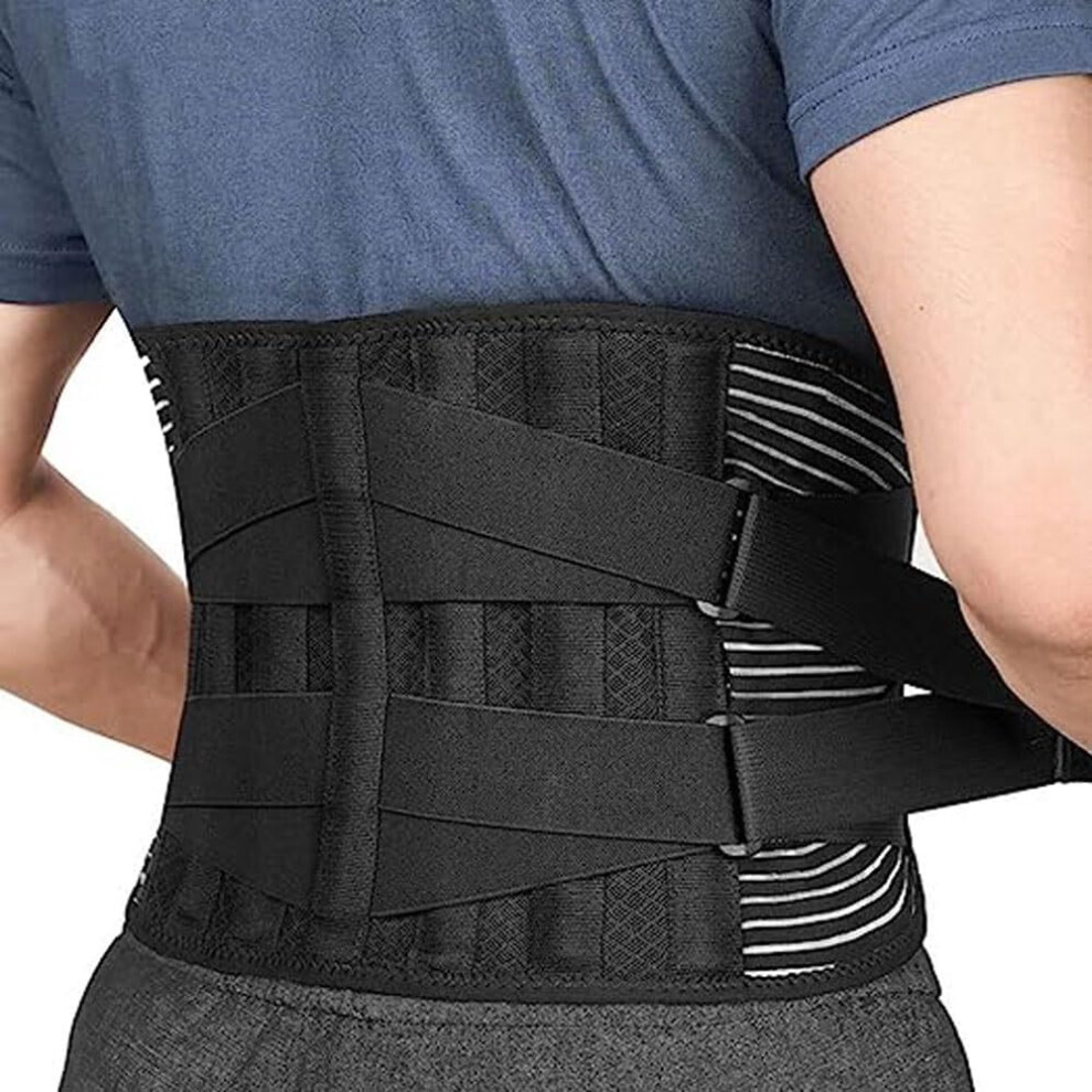 Lumbar Support Brace Adjustable Back Brace Decompression Pain Relief, Lightweight Breathable Fabric, Back Support Belt
