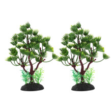 2pcs plastic aquarium plant decoration for fish tank desktop decor