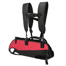 Pet Carrier Bag Breathable Adjustable Shoulder Strap Horizontal Hugging For Outdoor Walking Red Size M Model R-M