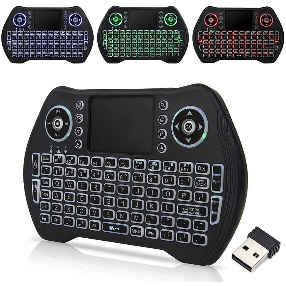 Backlit Mini Wireless Keyboard 2.4Ghz, Touchpad Remote For Android Tv Box, Windows Pc, Htpc, Iptv, Raspberry Pi 9016109022042