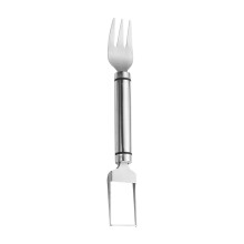 2 In 1 Stainless Steel Fruit Cutter Watermelon Slicer Melon Tool 23x3cm Silver For Kitchen Grape Plate Mats And Runner