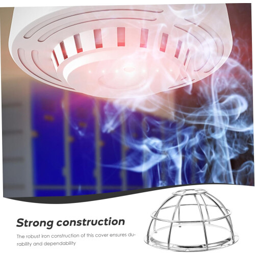 Protective Detector Cover Bracket Alarm System Compatible Fireproof Material Decorative For Home And Commercial Use 1