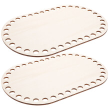 2Stk Holz Korbboden Beige Für Häkeln DIY Taschenboden Stabil Und Groß