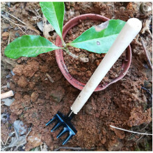 3Pcs Mini Black Horticulture Tool Set Bamboo Garden Kit for Easy Use