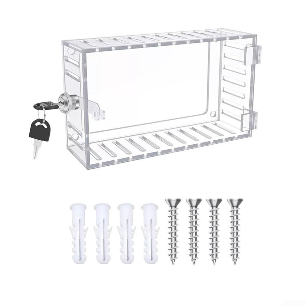 Thermostat Guard Wall-Mountable, Transparent Guard With Combination Lock, Polycarbonate 9393856903252