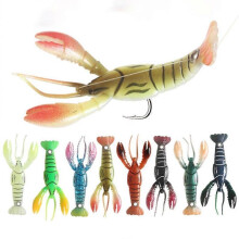 20248pcs Crawfish Lure Soft Crawfish Fishing Lures Artificial Shrimp Bait Fishing Accessories for Saltwater Freshwater