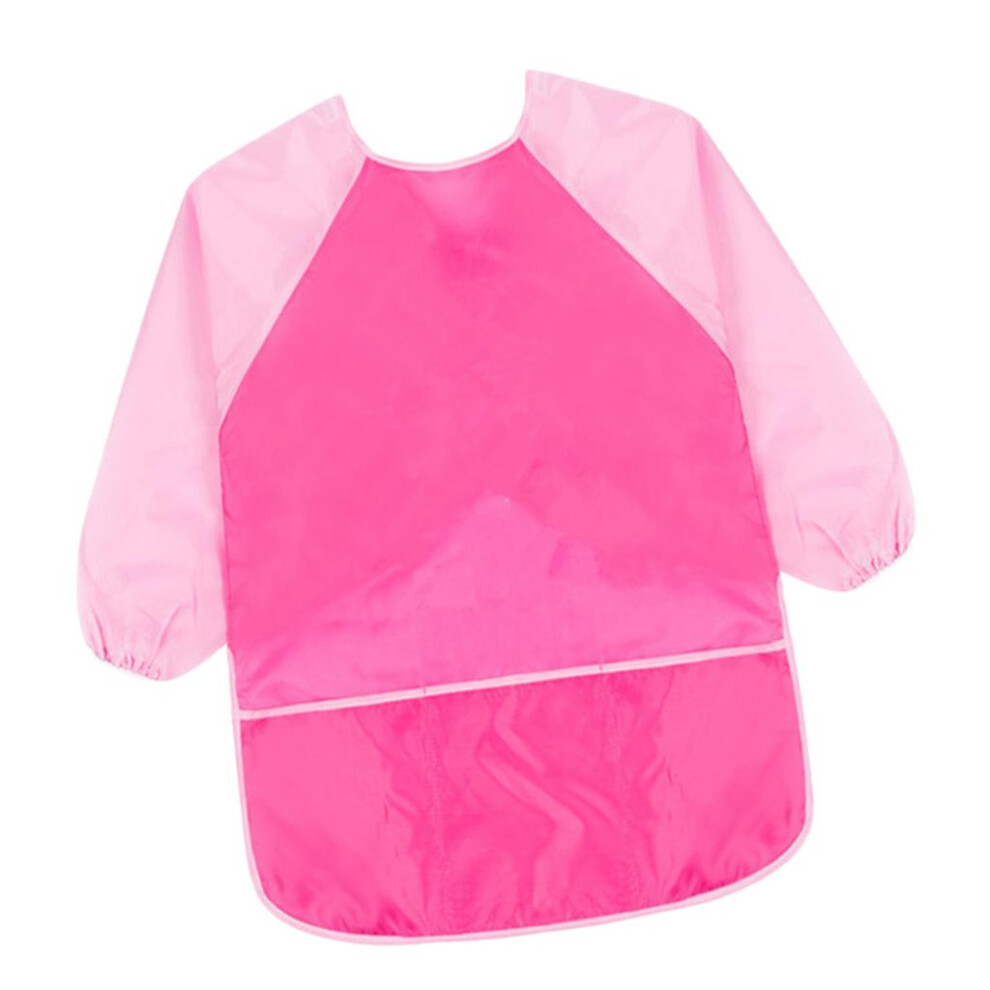 (Pink, L) Kids Apron ong Sleeve Painting Drawing Waterproof Smock Sleeve-image-OPC-PKPNZFN-NEW