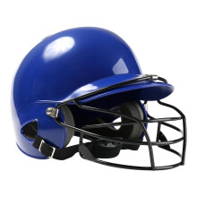 Baseball Helmet With Facemask For Adults, Outdoor Breathable Softball Protective Gear, Blue