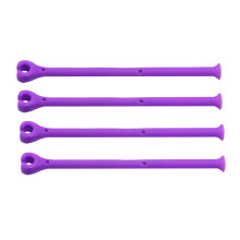 4-teiliger Silikon-Weinkelchhalter mit Schiene für Bar, Küche (Lila)