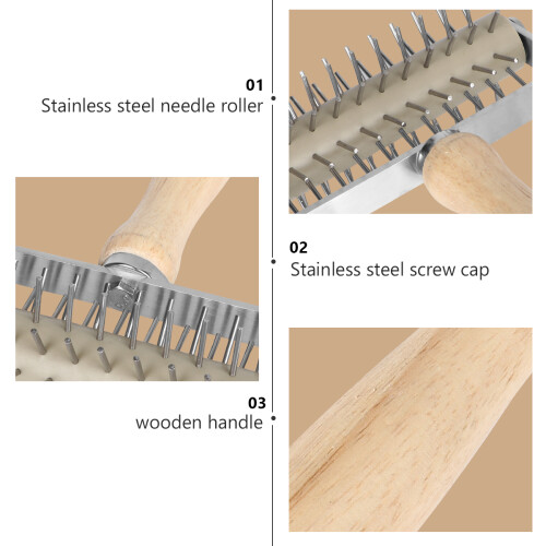 stainless steel roller needle tool for pizza and pastry baking 1