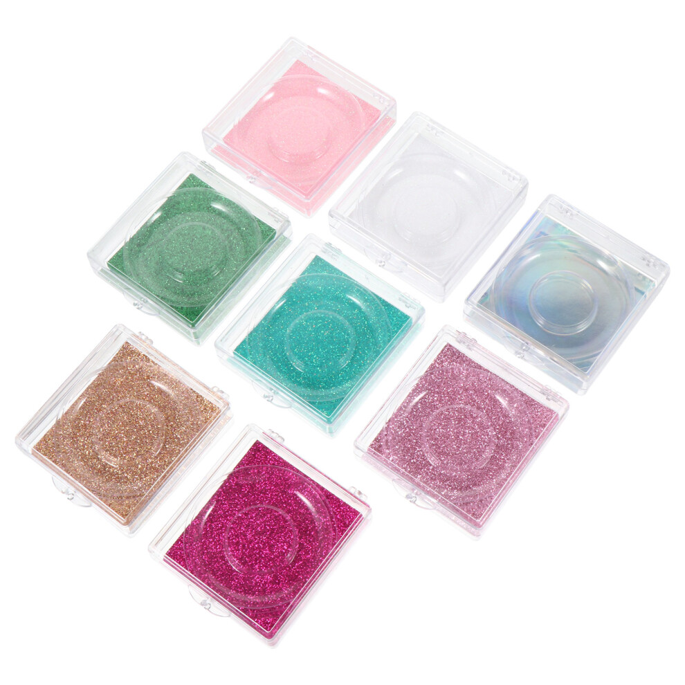 Villcase 8Pcs Empty Lash Case Plastic Eyelash Storage Holder Tray