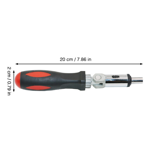 1/4 inch screwdriver handle 180 rotatable wrench with hex bit holding 1