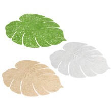 6pcs pvc monstera table mats tropical leaf placemats