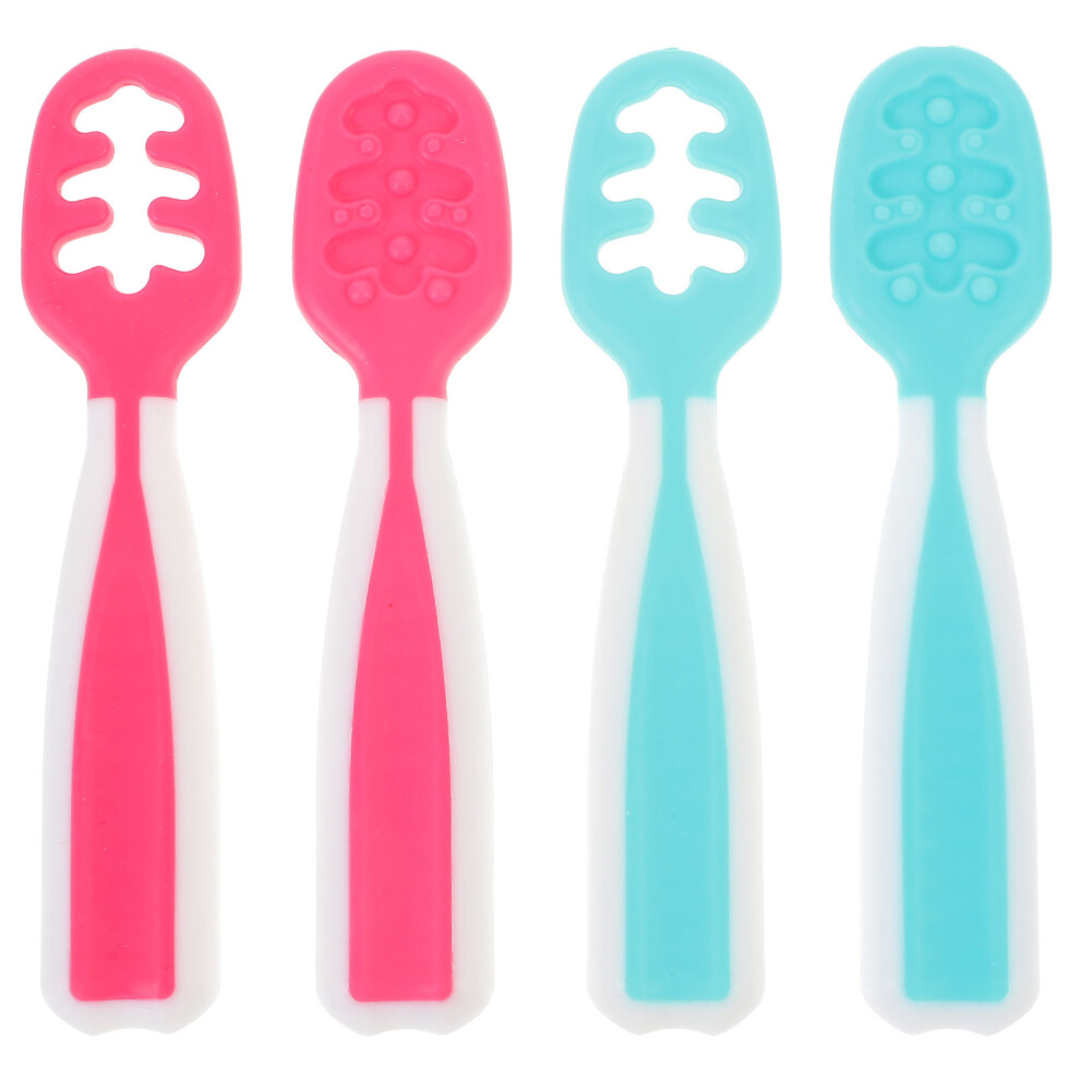 4Pcs Cartoon Baby Spoons Toddler Feeding Set Villcase