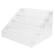 5 Tier Clear Acrylic Spice Rack Organizer for Kitchen Cabinet