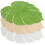 6pcs pvc monstera table mats tropical leaf placemats 8
