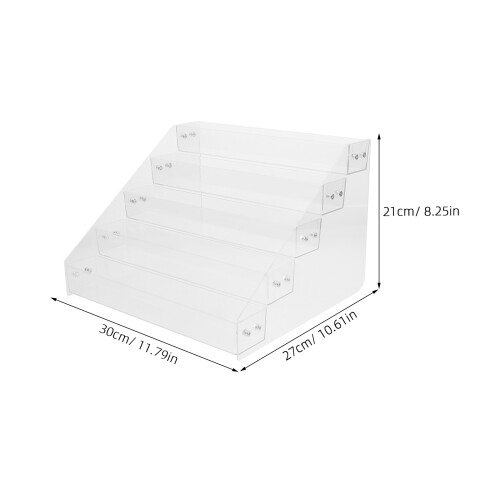 5 Tier Clear Acrylic Spice Rack Organizer for Kitchen Cabinet 1