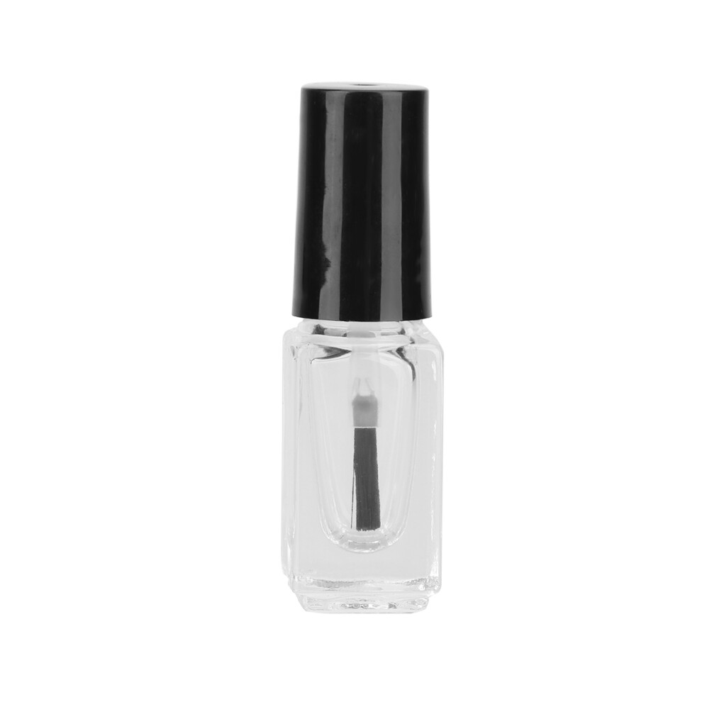 Ohphcall 5Pcs 5 Nail Polish Bottles Empty Clear Bottles With Brush Caps