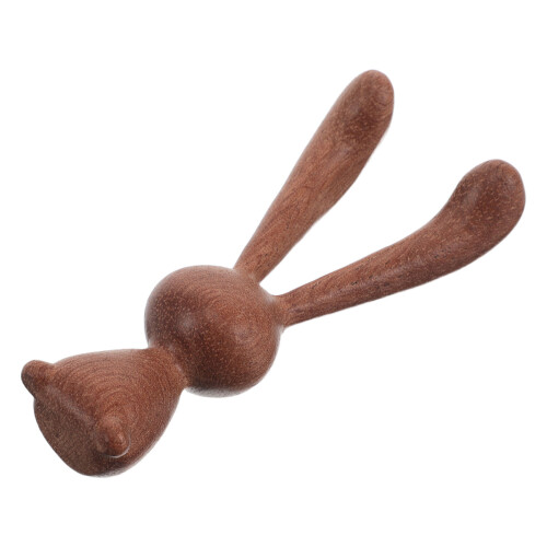 5pcs Easter Rabbit Statue Mini Wood Bunnies Table Decor 1