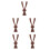 5pcs Easter Rabbit Statue Mini Wood Bunnies Table Decor 7