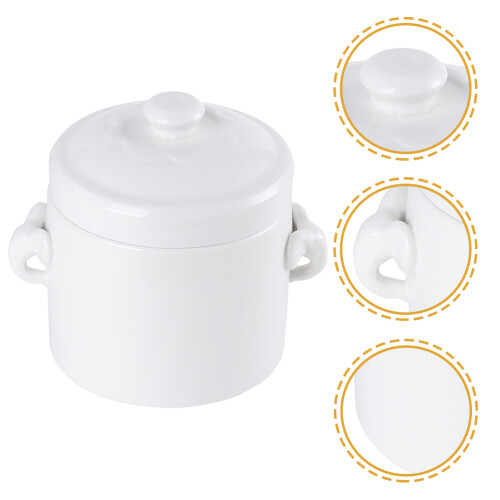 ceramic stew pot with lid soup and dessert serving bowl multi-use 1