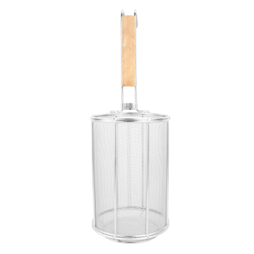 spaghetti strainer spoon stainless steel with wood handle 2