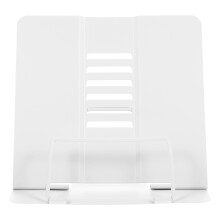 1Pc Durable White Iron Reading Shelf for School Adjustable Book Stand
