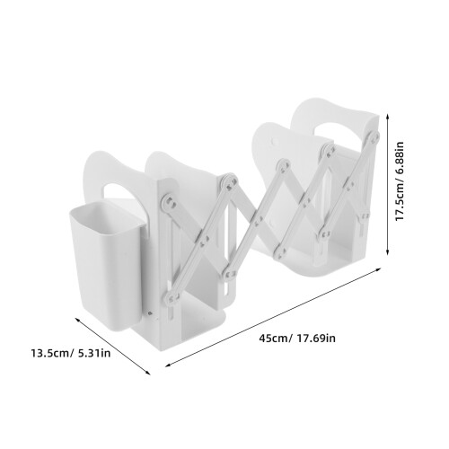 Bookends with Pen Holder, Heavy Duty Expandable 1