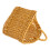Light Brown Plastic Woven Hanging Wall Basket for Kitchen Storage 11
