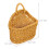 Light Brown Plastic Woven Hanging Wall Basket for Kitchen Storage 2