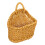 Light Brown Plastic Woven Hanging Wall Basket for Kitchen Storage 3