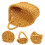 Light Brown Plastic Woven Hanging Wall Basket for Kitchen Storage 5