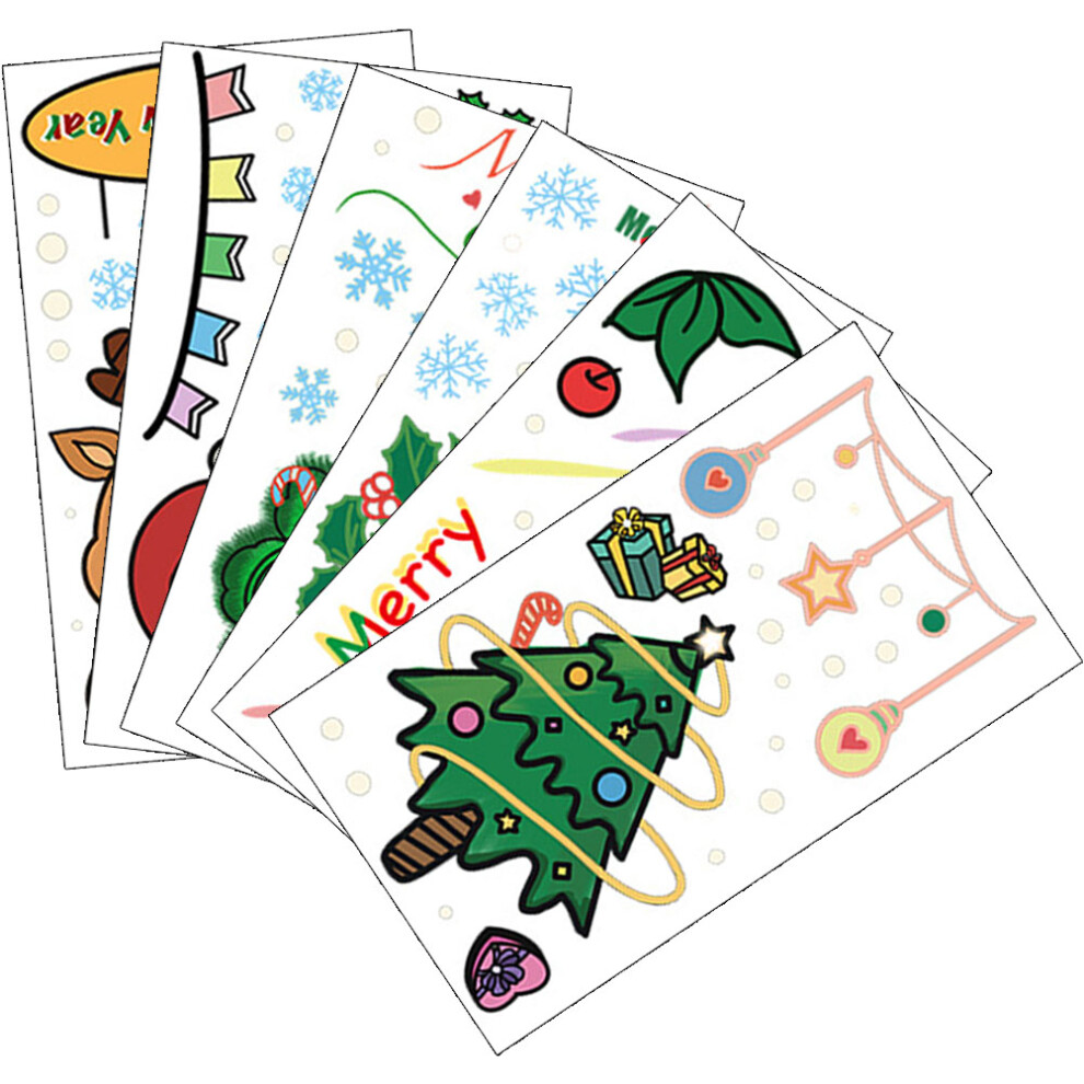 6 Szt. Klocki śWiąTeczne, Naklejki śCienne, Dekoracje Do Domu I Sklepu-image