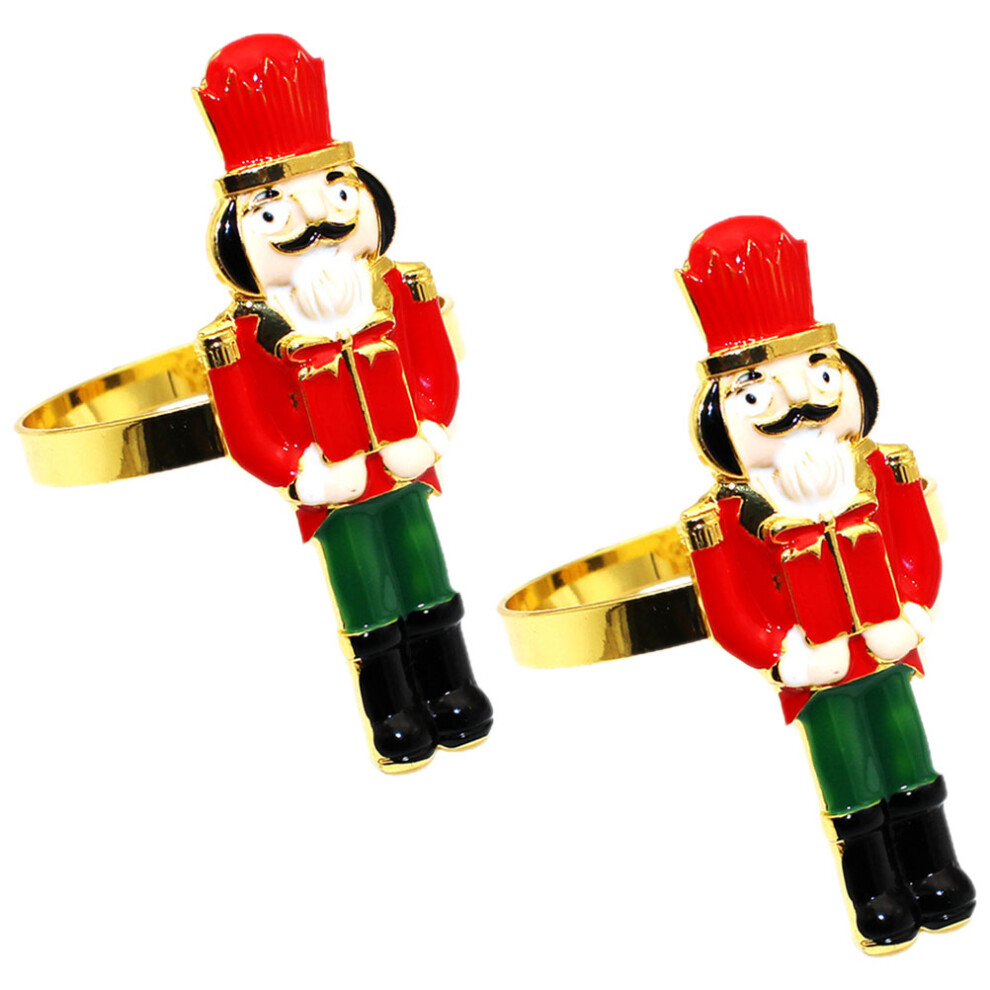 2 Szt. Pierscionki Do Serwet, Uchwyty Na Serwety BożOnarodzeniowe-image