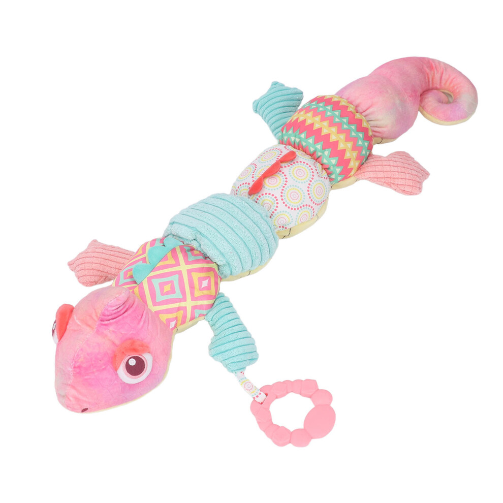 Multi Sensory Animal Crinkle Plush Toy 23in Pink Soothe & Musical Activity