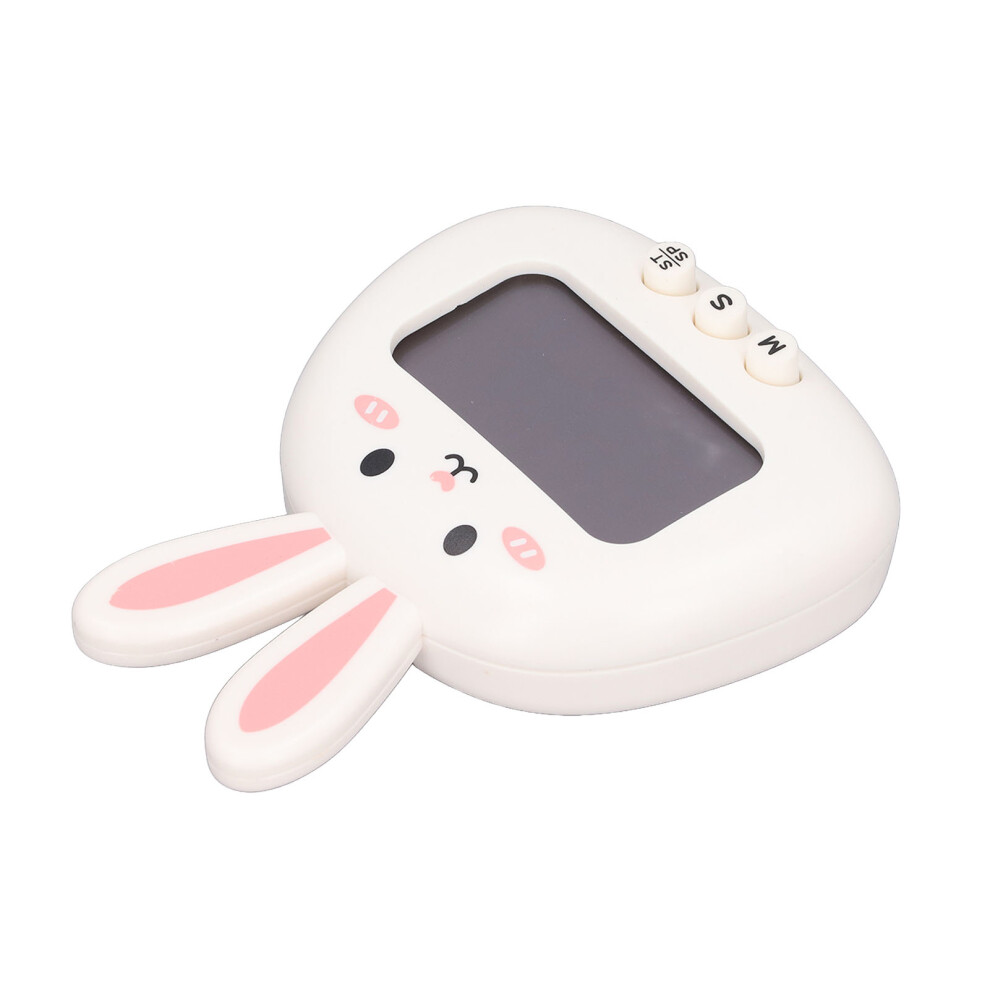 Cute Cartoon Digital Timer For Kitchen Cooking, Abs, Lightweight White Rabbit 8451351559068