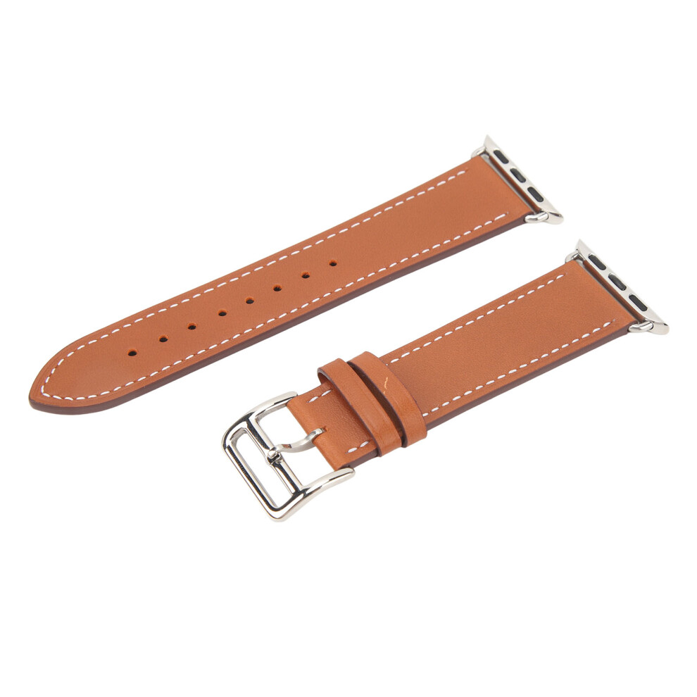 Leather Smartwatch Strap For Iwatch Series 38Mm 40Mm 41Mm Brown 9351351558896