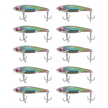 202410PCS Fish Shape Artificial Bait High Simulation Aluminum Alloy Fishing Lure Bait with Barb