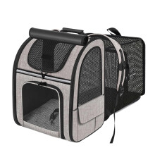 Expandable Cat Backpack Breathable Foldable 62x34x43 Cm For Small Cats And Puppies With Safety Buckle Inside