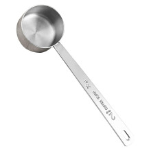 Coffee Spoon Stainless Steel 30ML Measuring Spoon For Coffee And Milk Powder Round Woven Mat Silver One Size