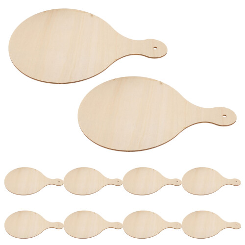 20 pcs unfinished round wooden cutting boards with handle
