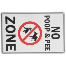 No Pee Or Poop Sign Outdoor Dog Walking Warning For Parks