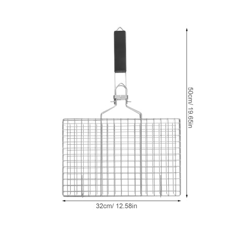 folding barbecue clips stainless steel grilled fish tool 2