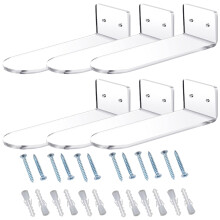 6pcs acrylic shoe display shelves floating racks for home shop