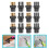12pcs cleaning machine brush heads multifunction household accessory 11